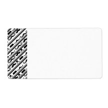 Moustache Stripes Label