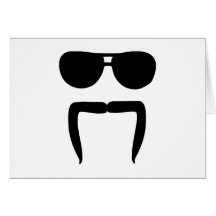 Moustache sunglasses card