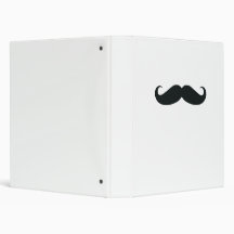 Moustache Three Ring Binder