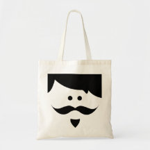 moustache tote bag