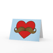 Moustache Valentine Heart