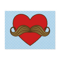 Moustache Valentine Heart