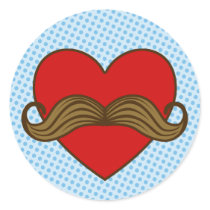 Moustache Valentine Heart