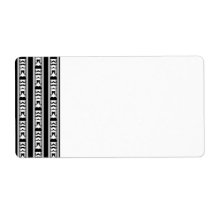 Moustache Vertical Stripes Label