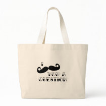 Moustache You a Question Canvas Bag