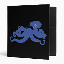 moustached octopus with a monocle binder