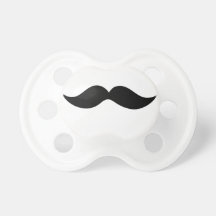 moustash dummy baby pacifiers