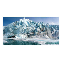 Mouth of the Matanuska Glacier in Alaska Custom Photo Card