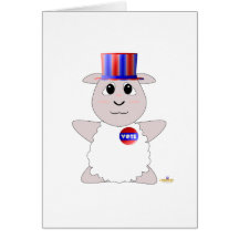 Moutons blancs de vote gentils à croquer cartes de vœux