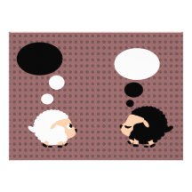 moutons de pensée faire-part personnalisé