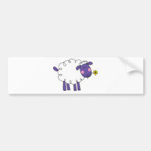 Moutons laineux autocollant pour voiture