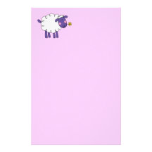 Moutons laineux papier à lettre personnalisé