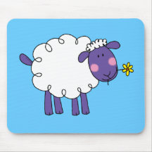 Moutons laineux tapis de souris
