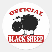 Moutons noirs adhésifs ronds