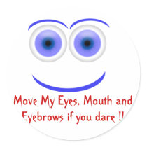 Move Eyes in Face Funny Sticker