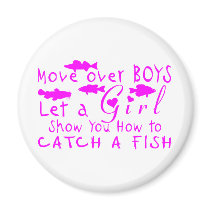 MOVE OVER BOYS GIRLS FISHING MAGNETS