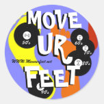 Move ur feet DJ service Round Stickers