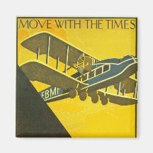 Move With the Times Refrigerator Magnets