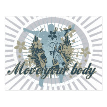 Move Your Body Dance Tshirts and Gifts Postcard