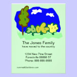 Moved out of town to the country announcement invitations
