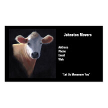 Movers Business Card: Cow: Let Us Moooove You