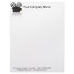 Movie Camera in Black and Gold on White Background Custom Letterhead