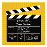 Movie Clapboard Sweet Sixteen Birthday Invitation