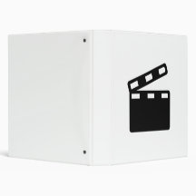 Movie clapper cinema 3 ring binder