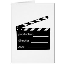Movie clapper greeting cards