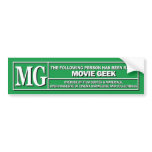 Movie Geek Rating sticker