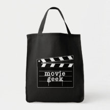 Movie Geek with Clapboard Canvas Bags