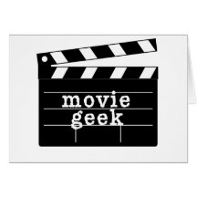 Movie Geek with Clapboard Greeting Cards