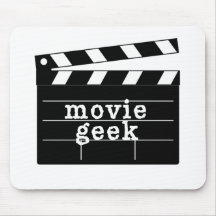 Movie Geek with Clapboard Mouse Pads