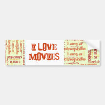 Movie Lover Bumper Sticker