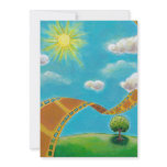 Movie lovers fun unique art film strip landscapes invitations