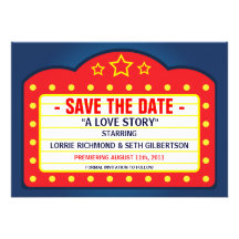 Movie Marquee Theatre  Save the Date Announcement