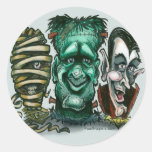 Movie Monsters Round Sticker