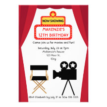 Movie Night Birthday Invitation