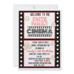 Movie Night Film Strip Popcorn Birthday Invitation
