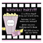 Movie Night-Popcorn Film Strip Invites