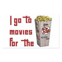 Movie Popcorn Rectangle Sticker