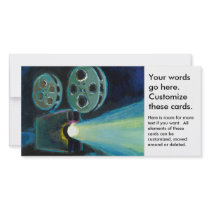 Movie projector colourful expressive painting art