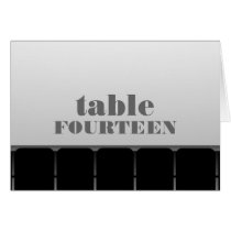 Movie Theatre Table Card, Grey cards