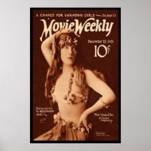 Movie Weekly with Gilda Grey Print