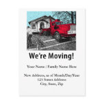 Moving Notice, Red Truck Postcards