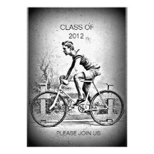 Moving On l Cyclist Cycling Graduation Party Announcements