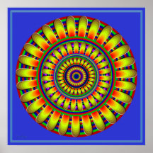Moving Sun God Flower Print