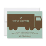 Moving Truck Moving Announcement Card invitations