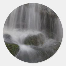 Moving water 1 round sticker