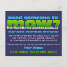 Mow Grass Lawn Care Landscaper SMALL DK Flyer